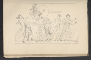 Ein Buchumschlag mit einer leuchtenden Illustration einer Gruppe tanzender Frauen in energischen, synchronen Posen.