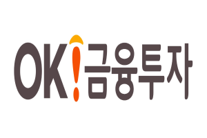 Weißer Hintergrund mit einem schwarzen und orangen Logo, das das koreanische Wort "OK" zeigt.