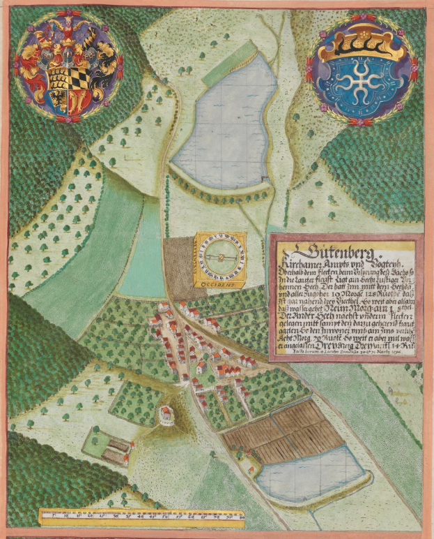 Eine detaillierte Karte von Hamburg, Deutschland, mit Straßen, Gebäuden und verschiedenen Logos und Texten.